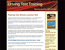 Tablet Screenshot of drivingtesttraining.com